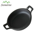 Vegetable Oil Cast Iron Rectangle Mini Skillet With Double Handle / Frying Pan